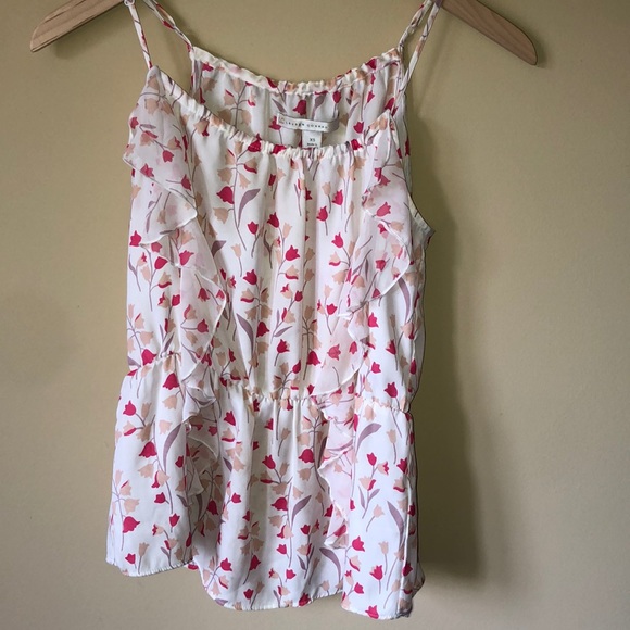 Lauren Conrad Pink Floral Spaghetti Strap Blouse - Picture 4 of 6
